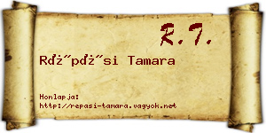 Répási Tamara névjegykártya
